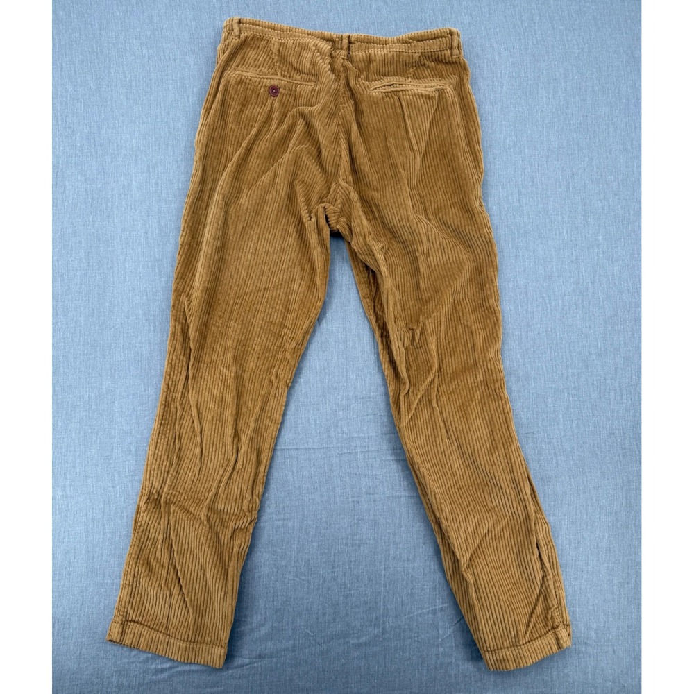 Brava Fabrics Mens Organic Cotton Corduroy Pants BrownSize 36 Wide Wale Trousers - Picture 7 of 7
